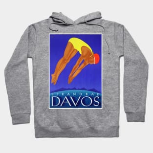 Vintage Travel Poster Switzerland Davos Hoodie